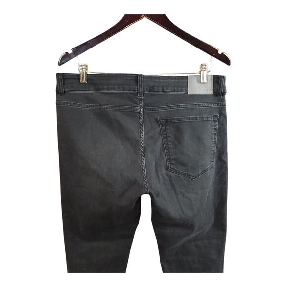 6397 Mini Skinny Jeans in Charcoal Ankle Length Super Stretchy Women's 31 - Picture 7 of 8